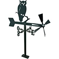 Los mejores  - Arthifor Veleta de Jardín con Silueta de Buho- Negro Mate